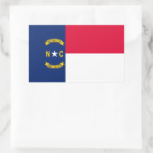 Nord-Carolina-Staatsflagge Rechteckiger Aufkleber (Tasche)