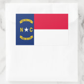 Nord-Carolina-Staatsflagge Rechteckiger Aufkleber (Tasche)