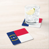 Nord-Carolina-Staatsflagge Rechteckiger Pappuntersetzer (Vor Ort)