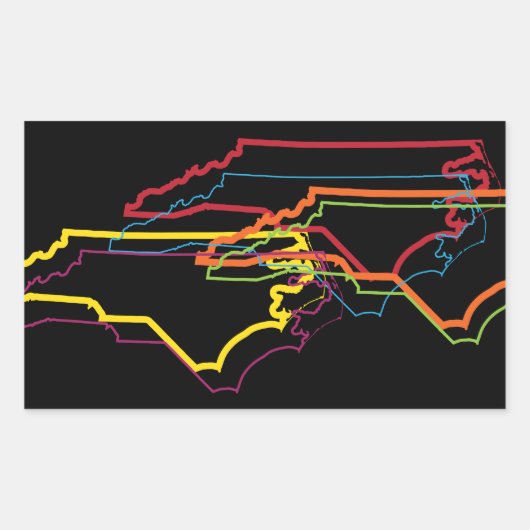 Nord-Carolina-Stolz Rechteckiger Aufkleber (Vorderseite)