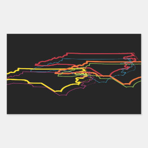 Nord-Carolina-Stolz Rechteckiger Aufkleber
