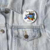 Nord-Carolinablau der Teer-Fersen-Staat BirdFlower Button (Beispiel)