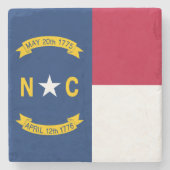 Nord-CarolinaStaats-Flagge Steinuntersetzer (Vorderseite)