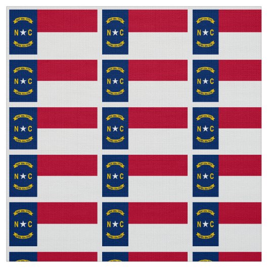 Nord-CarolinaStaats-Flagge Stoff (Muster)