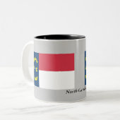 Nord-CarolinaStaats-Flagge Zweifarbige Tasse (Vorderseite Links)