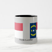 Nord-CarolinaStaats-Flagge Zweifarbige Tasse (Mittel)