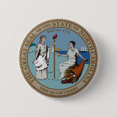 Nord-CarolinaStaats-Siegel Button (Vorderseite)