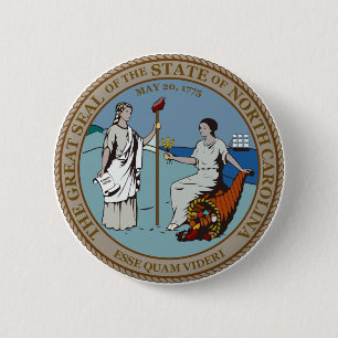 Nord-CarolinaStaats-Siegel Button