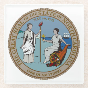 Nord-CarolinaStaats-Siegel Glasuntersetzer