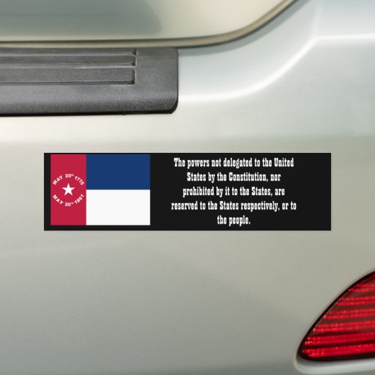 Nord-CarolinaStaats-Souveränität Autoaufkleber (Auf Auto)