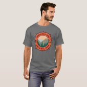 Nord Cascades Nationalpark Retro Kompass Emblem T-Shirt (Vorne ganz)
