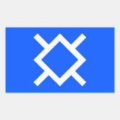 Nord-Cheyenne-Nationalflagge Rechteckiger Aufkleber (Vorderseite)