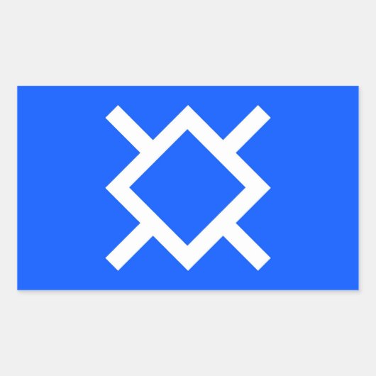 Nord-Cheyenne-Nationalflagge Rechteckiger Aufkleber (Vorderseite)