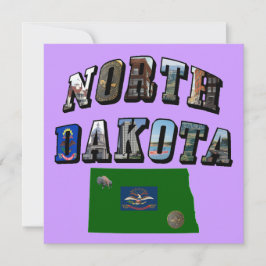 Nord-Dakota-Bildtext Einladung