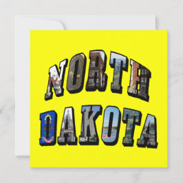 Nord-Dakota-Bildtext Einladung