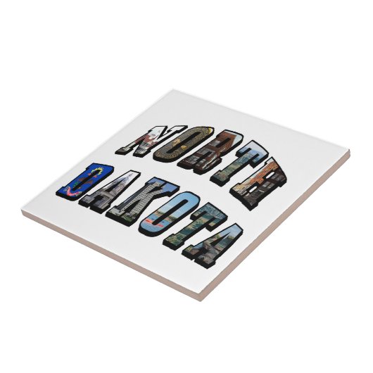 Nord-Dakota-Bildtext Fliese (Seite)