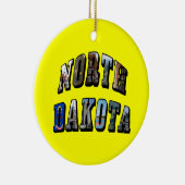 Nord-Dakota-Bildtext Keramikornament (Rechts)
