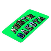 Nord-Dakota-Bildtext Magnet (Linke Seite)