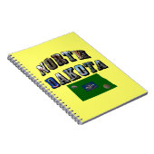 Nord-Dakota-Bildtext Notizblock (Rechte Seite)