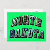 Nord-Dakota-Bildtext Postkarte (Vorne/Hinten)