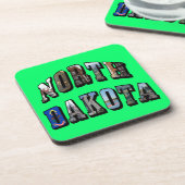 Nord-Dakota-Bildtext Untersetzer (Linke Seite)