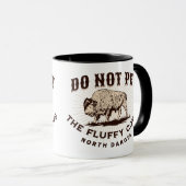 Nord Dakota hält das Bison der fließenden Kühe nic Tasse (VorderseiteRechts)