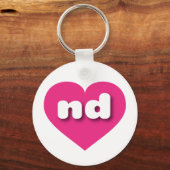 Nord-Dakota-Herz - I Liebe und Schlüsselanhänger (Vorderseite)