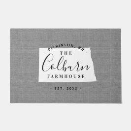 Nord-Dakota-Monogram-Staat Doormat Fußmatte