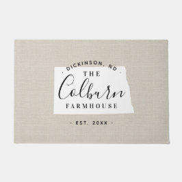 Nord-Dakota-Monogram-Staat Doormat Fußmatte