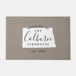 Nord-Dakota-Monogram-Staat Doormat Fußmatte