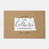 Nord-Dakota-Monogram-Staat Doormat Fußmatte (Vorderseite)