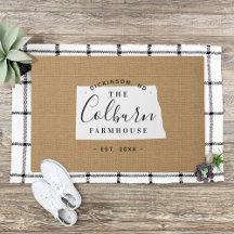 Nord-Dakota-Monogram-Staat Doormat