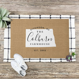 Nord-Dakota-Monogram-Staat Doormat Fußmatte