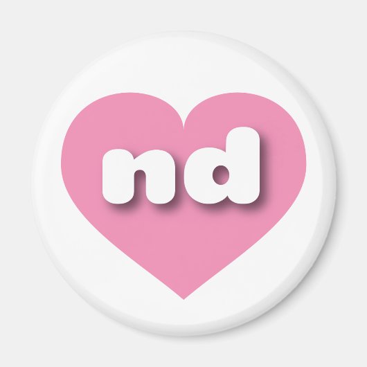 Nord-Dakota-Rosa-Herz - I Liebe und Magnet (Vorne)