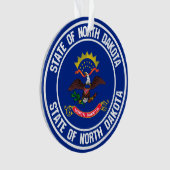 Nord-Dakota-RundEmblem Ornament (Vorderseite)