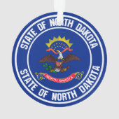Nord-Dakota-RundEmblem Ornament (Rückseite)