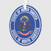 Nord-Dakota-RundEmblem Ornament (Vorderseite)
