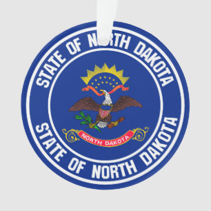 Nord-Dakota-RundEmblem Ornament