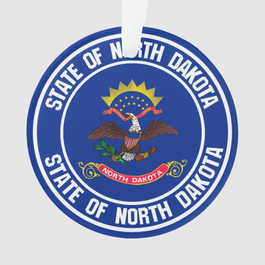 Nord-Dakota-RundEmblem Ornament (Vorderseite)