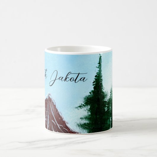 Nord-Dakota-Staat-Berglauf Kaffeetasse (Mittel)
