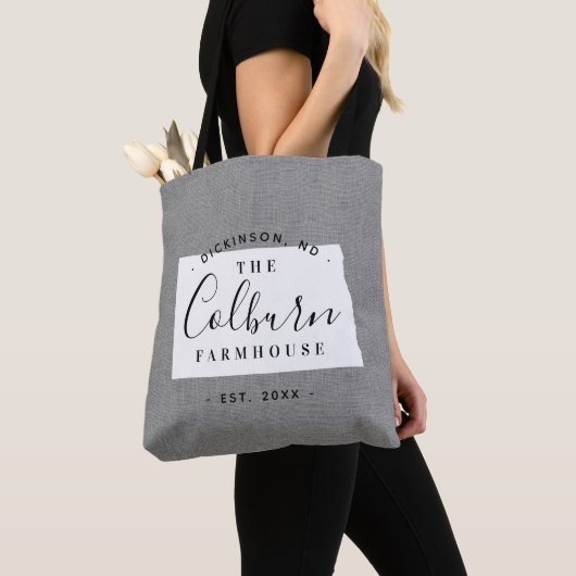 Nord-Dakota-Staat-Tote-Tasche Tasche (Von Nahem)