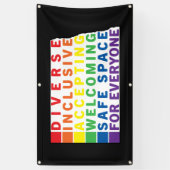 Nord-Dakota (Weiß) LGBTQ-Safe-Space Banner (Vertikal)
