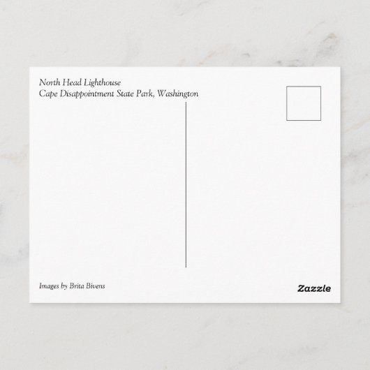 Nord Head Leuchtturm, Cape Enttäuschung, WA Postkarte (Rückseite)