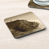 Nord-Head-Leuchtturm| Fort Canby Staat Park, WA Untersetzer (Linke Seite)