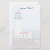 Nord Head Leuchtturm Ilwaco, WA Aquarell Print Briefpapier (Vorne/Hinten)