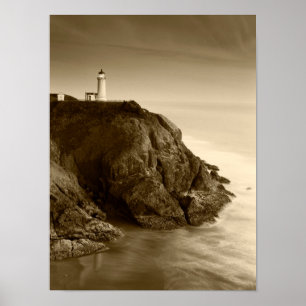 Nord Head Lighthouse   Fort Canby Staat Park, WA Poster