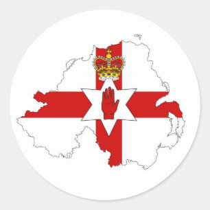 Nord-Irland-Flaggenplan des Vereinigten Königreich Runder Aufkleber