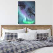 Nord Lights Trees Norwegen Leinwanddruck (Insitu (Schlafzimmer))