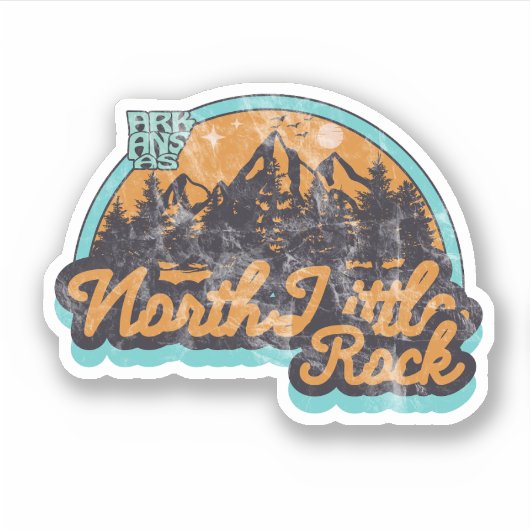 Nord-Little Rock, Arkansas-Sticker Aufkleber (Vorderseite)