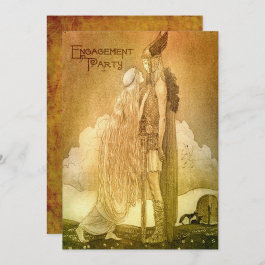 NORD Mythology Engagement Party Custom Einladung (Vorne/Hinten)